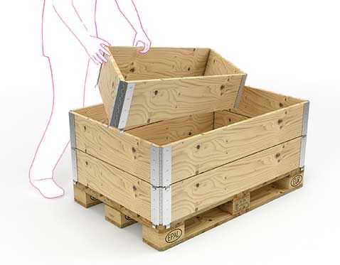 Holzbox Aufsatzrahmen 800 x 600 mm